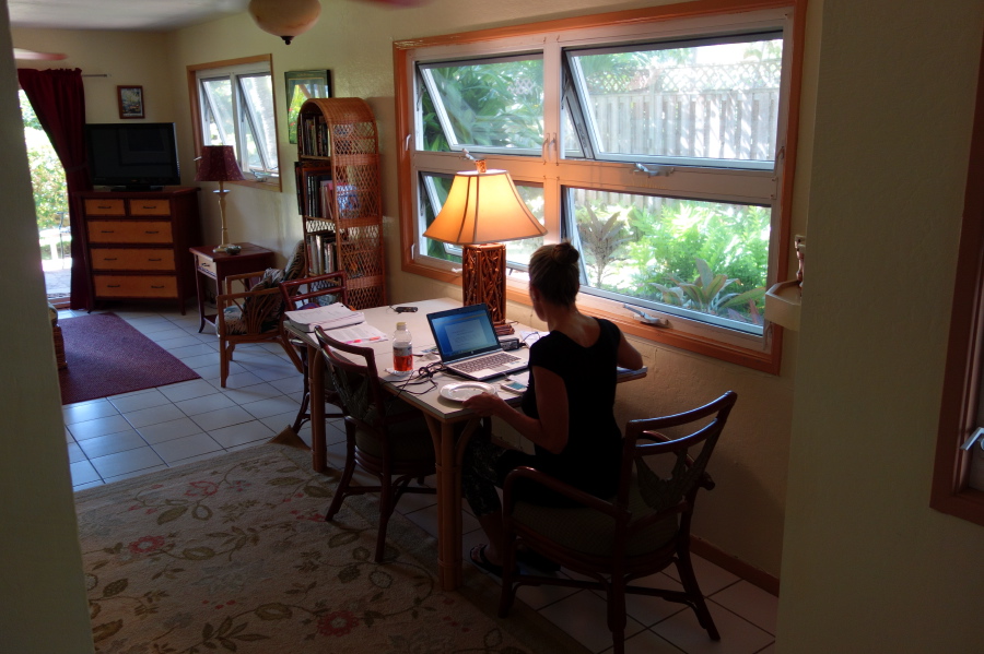 Laura at work in her 