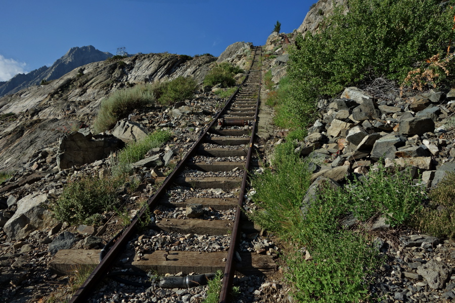 View up the tramway track.