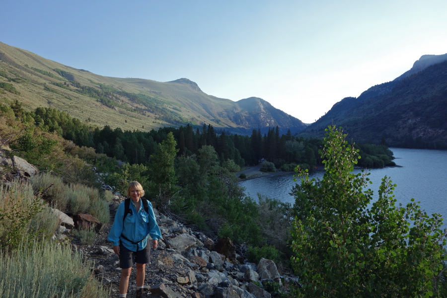 Nancy on the trail above Silver Lake