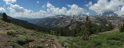 Minarets and San Joaquin River Canyon panorama from Agnew Pass