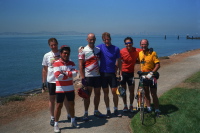 Group photo on the northwest side of Bay Farm Island.