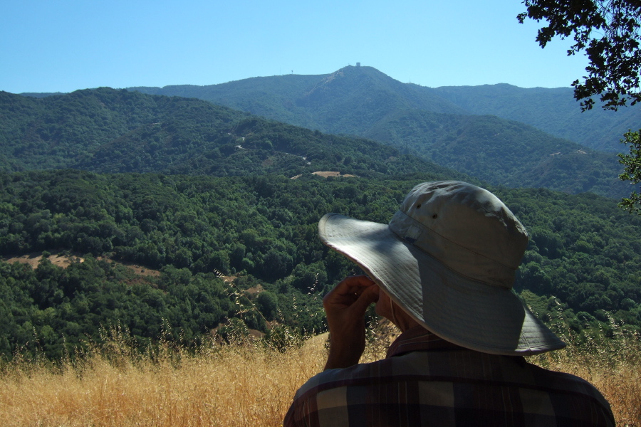 David enjoys the view from the Bull Run picnic bench.