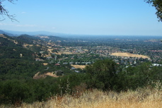 View of San Jose from the bench on the Hacienda Trail
