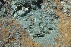Serpentine outcropping on the Castillero Trail