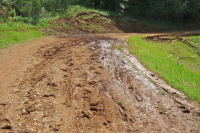 One mud-patch to be crossed.