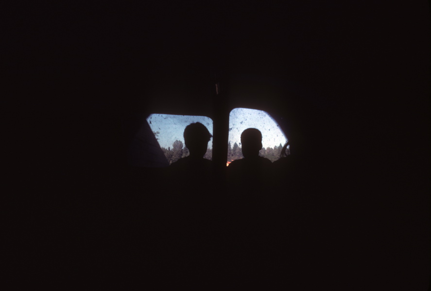 Children enjoy the view from the dome car.