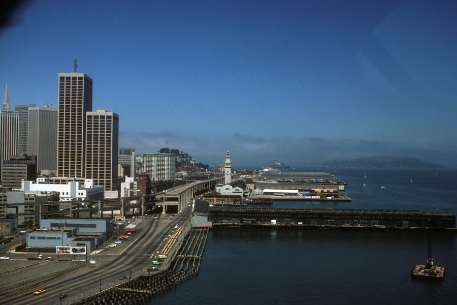 Leaving San Francisco on the charter bus