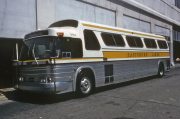 Amtrak charter bus to Oakland, waiting at the SF Transbay Terminal