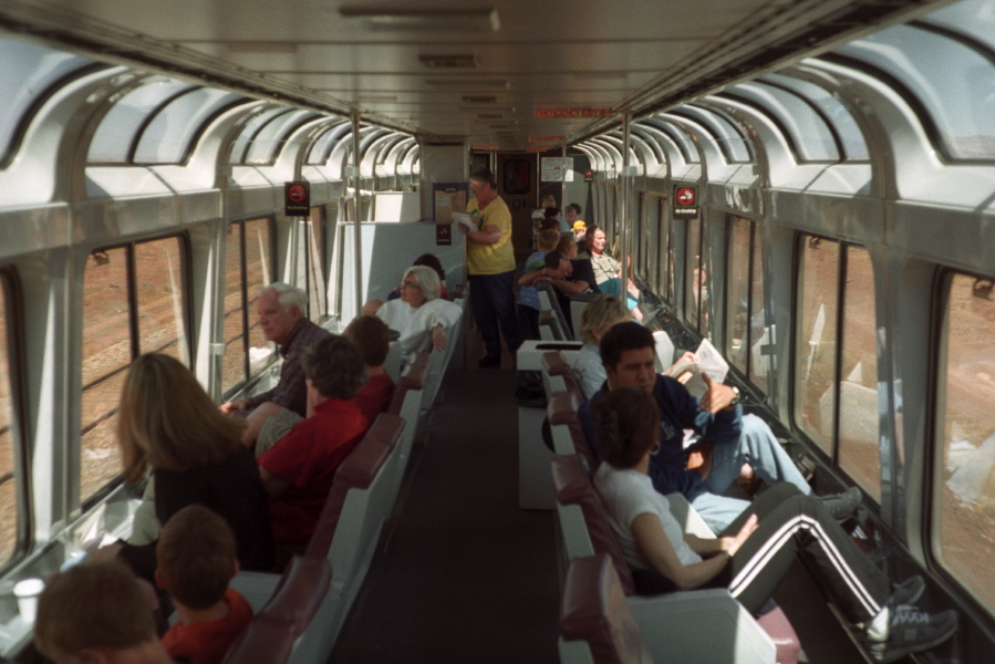 Inside the observation car