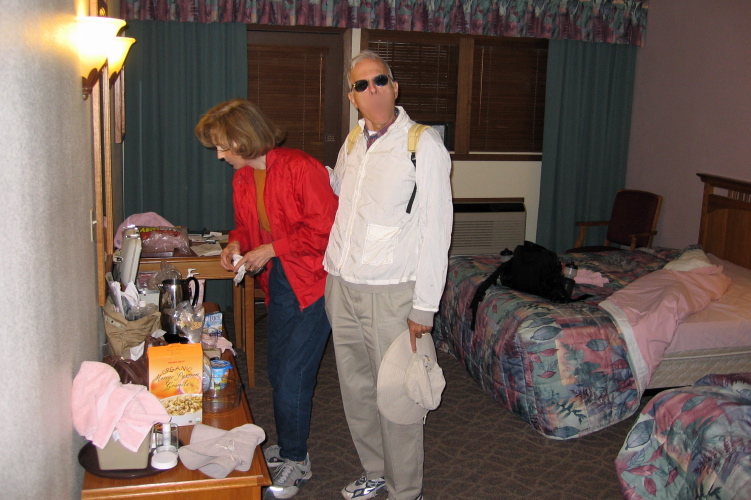 Our shared room at the Zion Lodge.