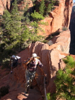 David on the class 2 section of the hike to Angel's Landing.
