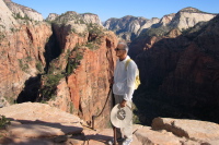 David taking a rest near the top of Angel's Landing.