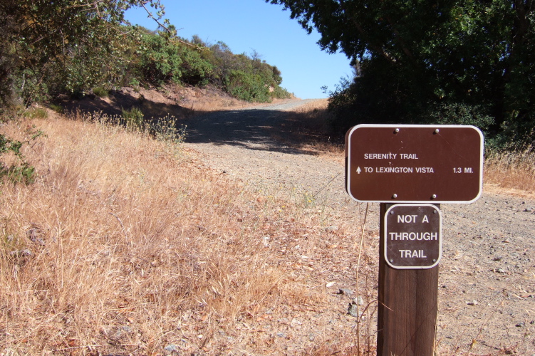 Another trail that continues east along the ridge.
