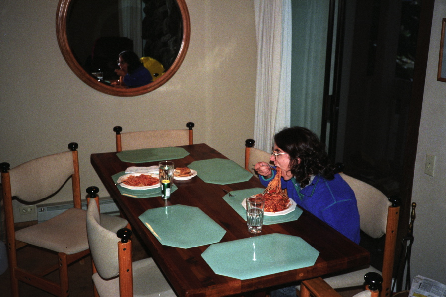 Stella has a big appetite tonight!