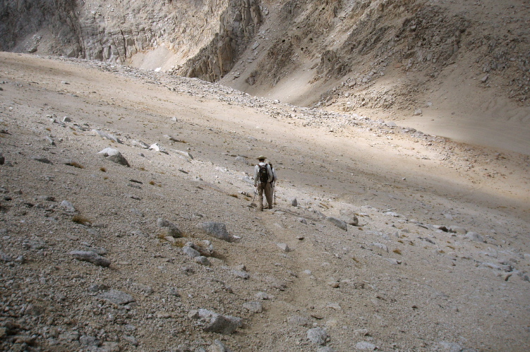 Bill and David descend the wrong trail up Mt. Starr.