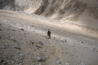 Bill and David descend the wrong trail up Mt. Starr.