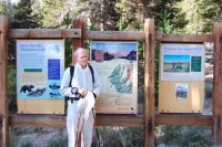 David at the trailhead sign.