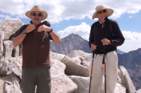 Ron and David get ready to hike down.
