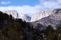 Petite Griffon (13040ft) tucked between Mt. Abbott (13715ft) left, and Mt. Mills (13468ft) right.