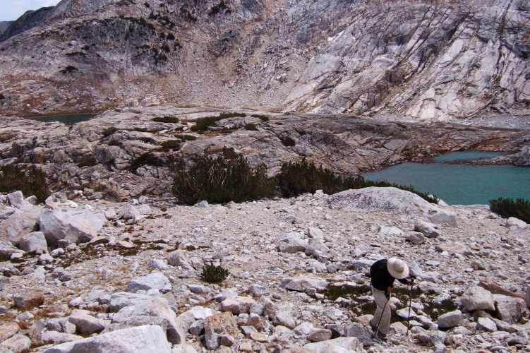 David higher on the climb up North Peak.