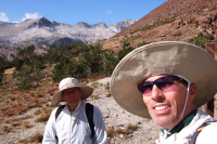 David and Bill at the dam at Saddlebag Lake. (10020ft)