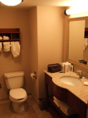 Bathroom at Hampton Inn.