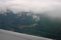 Going into the clouds over I-5 near Los Banos