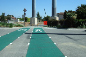 I follow the green path so I don't get lost.