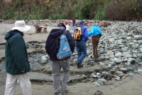 Making our way across the mouth of Porter Creek