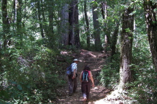 Frank and Stella head west on the Sunset Trail.