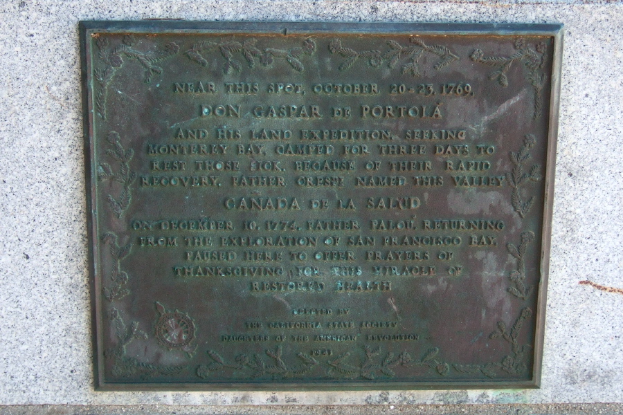 Cañada de la Salud plaque