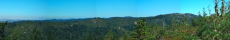 Whitehouse Ridge Trail breaks out of the forest, offering a view of Old Woman Ridge.