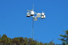 A modern light fixture seen on Chalk Mountain