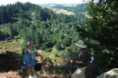 Frank and Bill enjoy the view from the lower vista point.