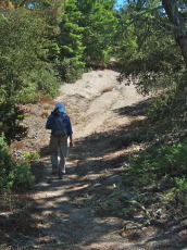 Frank starts up the next intermediate climb.