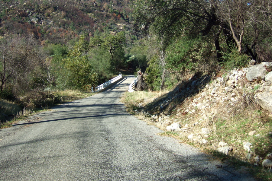 Crossing the last bridge for a long while near Indian Ranch.