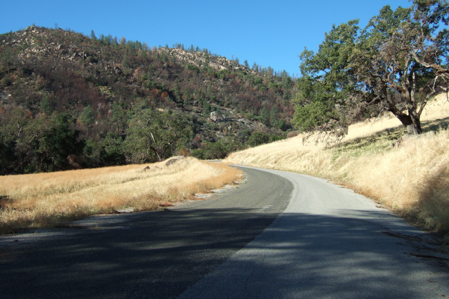 Entering North Fork canyon through the center of the region of uplifted sandstone.