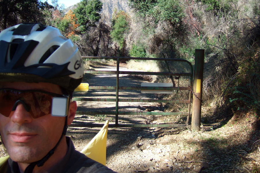 Passing the last gate on the south end of Indians Rd.