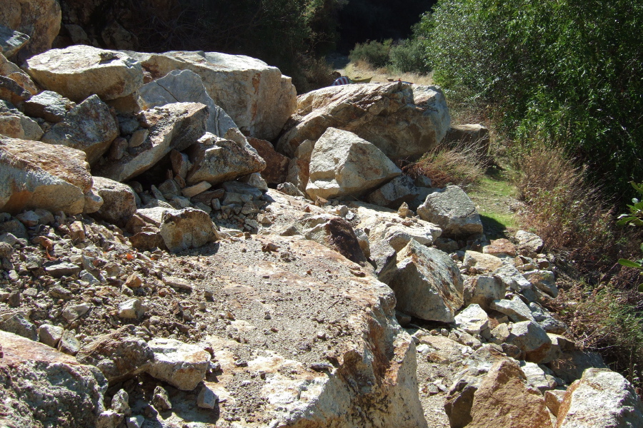 Looking south from the middle of the slide.