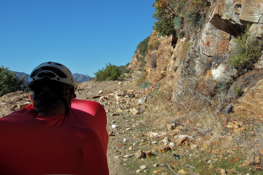 Heading north from the big slide.