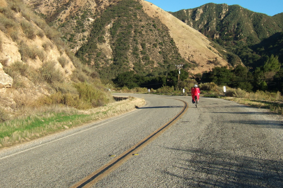 Riding down Arroyo Seco Rd.