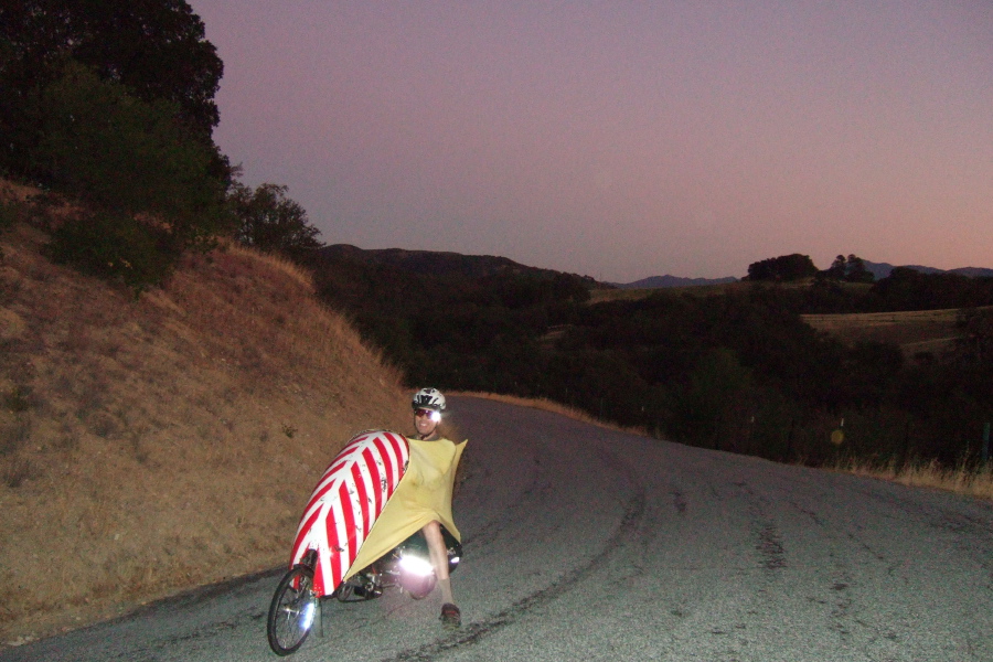 On the final climb to the summit of Carmel Valley Rd.