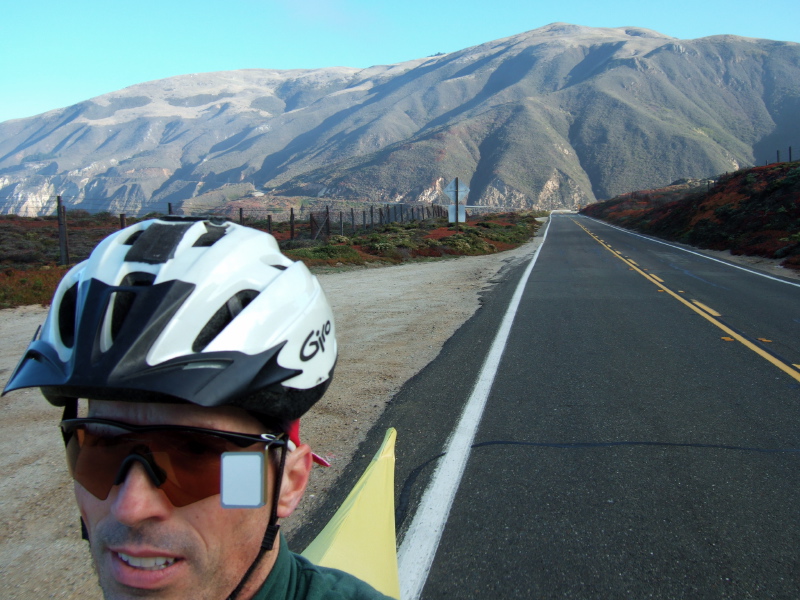 Nearing the bottom of the descent to the Little Sur River.
