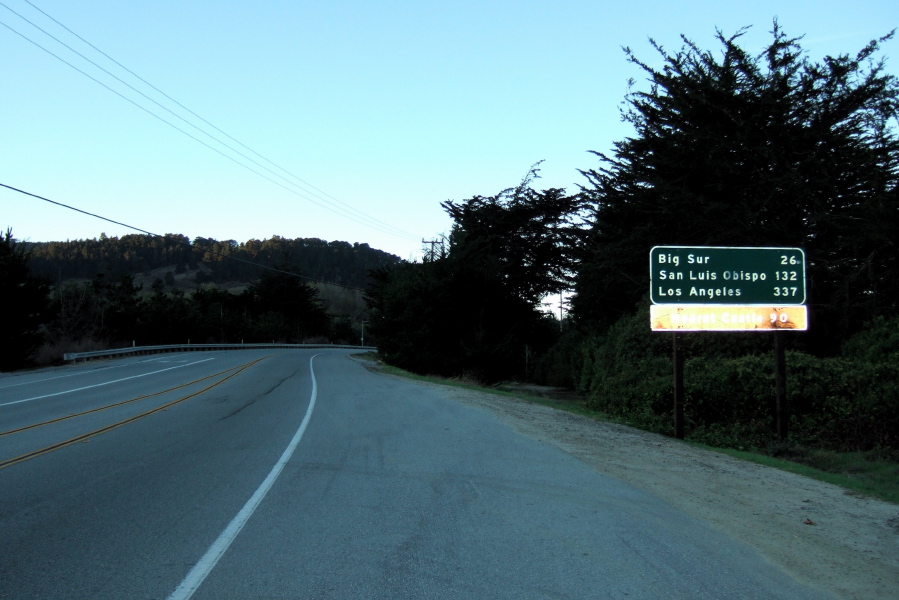 Heading south on CA1 from Carmel.