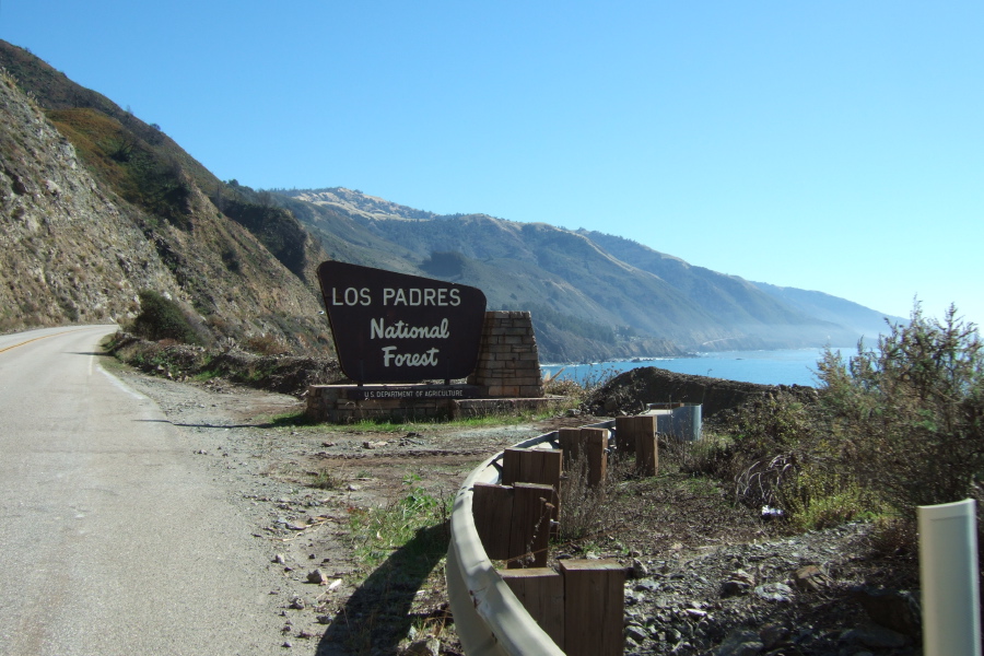 Entering Los Padres National Forest.