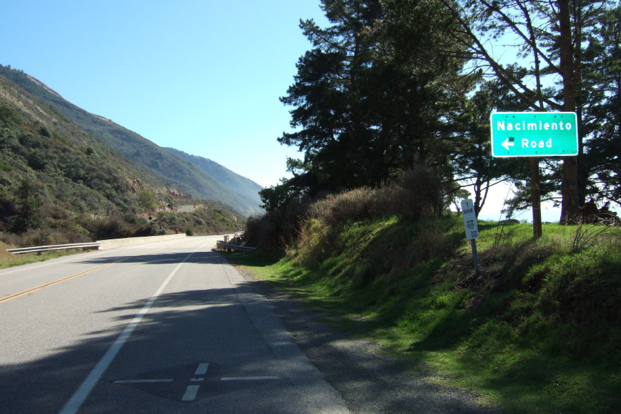 Leaving the coast at Nacimiento Road. (a.k.a. Nacimiento-Ferguson Rd.)