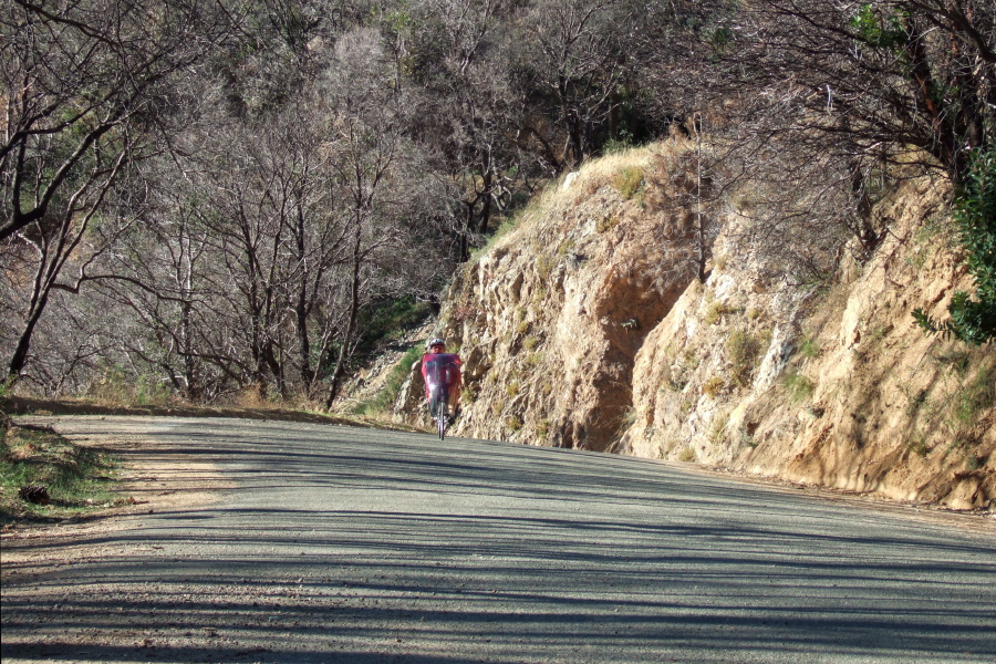 Here comes Ron, arriving at the summit.
