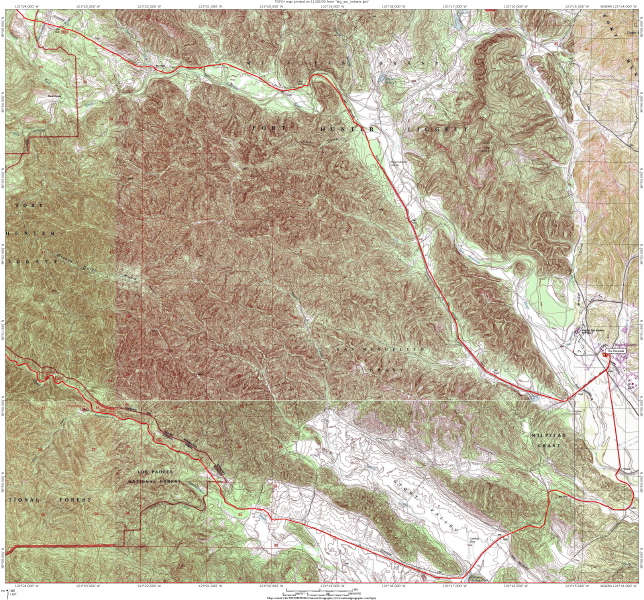 Fort Hunter-Liggett map.