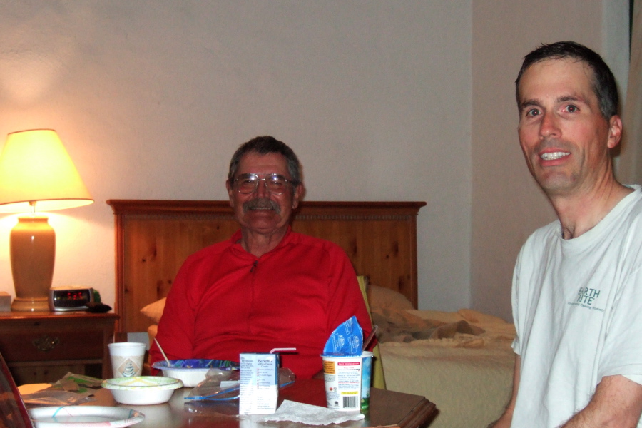 Ron and Bill looking remarkably alert at breakfast.
