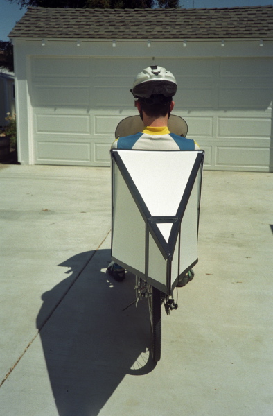 Bill models his Gold Rush with coroplast fairing (3).